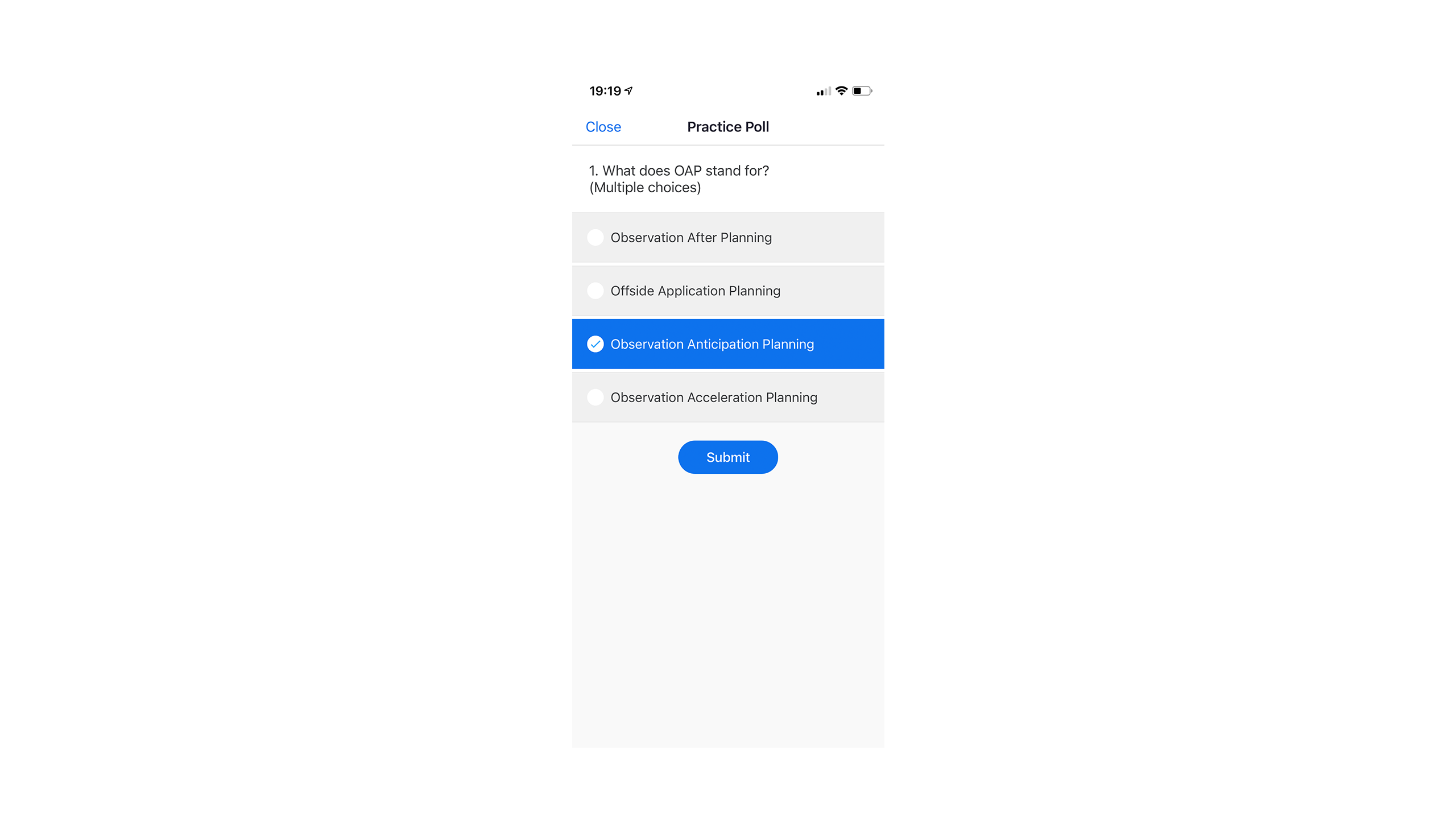 How to submit an answer to a Zoom poll question